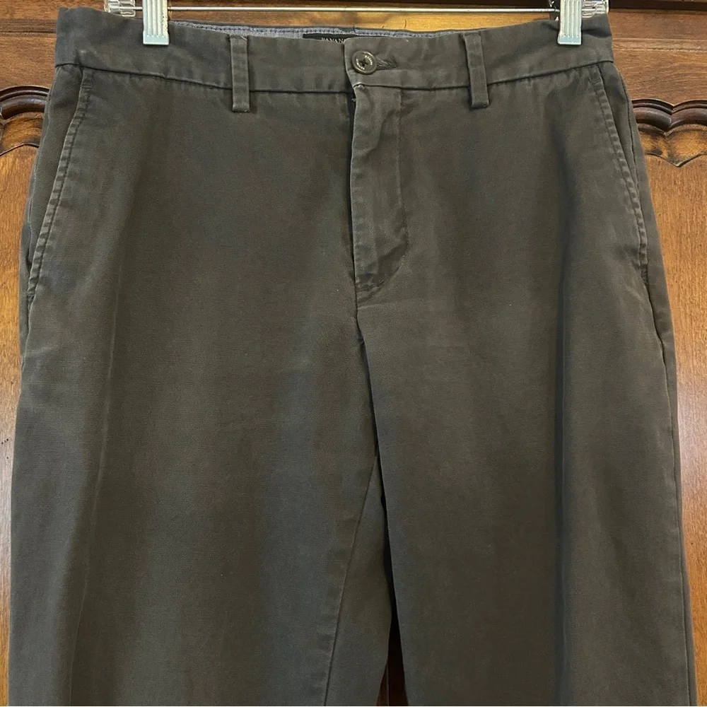 Banana Republic Men's Straight Fit Emerson Chino Sharp Grey Size 30x30